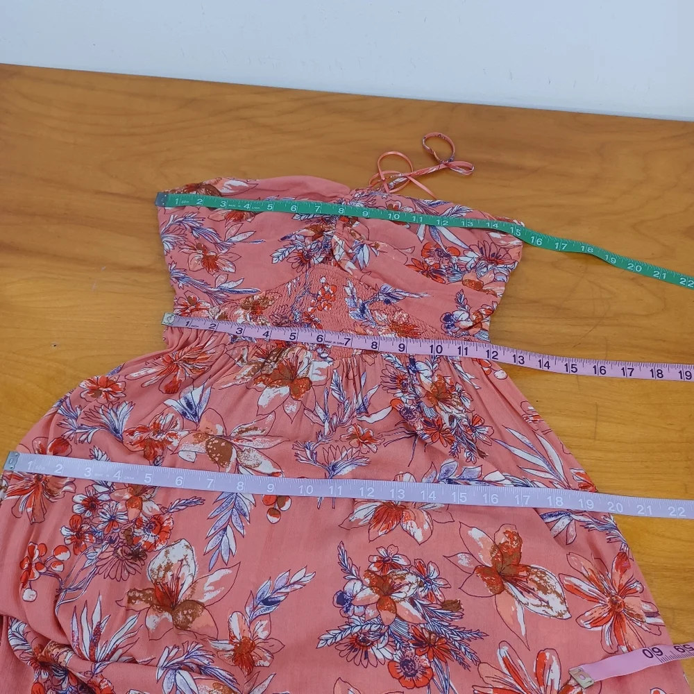 Free People One Step Ahead Maxi Dress Size Women M Floral Smocked Viscose Boho
